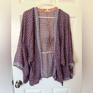 Sim & Sam Multi-Color Patterned Kimono - Medium